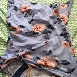 Flower off shoulder top